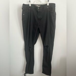 Levi’s Women 721 High Rise Skinny Distressed Jeans - Black - 18W